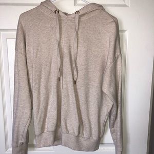 H&M tan with gold soft sweatshirt size small